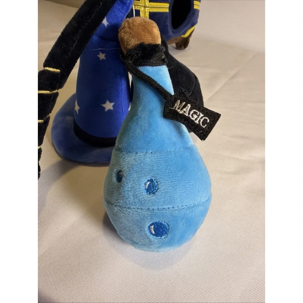 Frisco Magic Chest Plush Squeaky Dog Toy Hide & Seek Potion Wand Wizard Hat NWT
